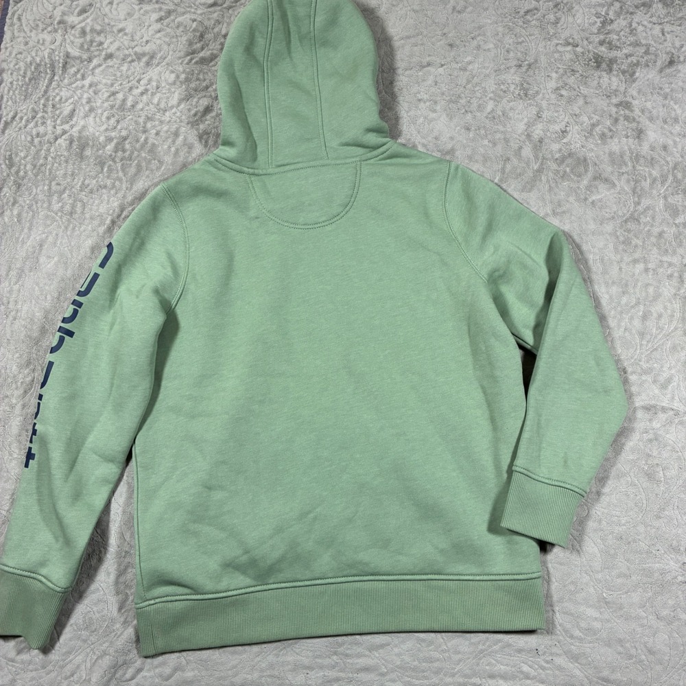 Carhartt Women Hoodie Size L Sage Green Relaxed Fit Montana Patch Workwear - Picture 2 of 10